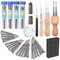 127 Pcs Needle Felting Needles, 4 Sizes Felting Needles, Needle Felting Tools Wool Felting Supplies Kit with 3 Types Wooden Holders, Foam Pad, Needle Felting Starter Kit for DIY Crafts